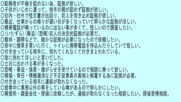 調査項目